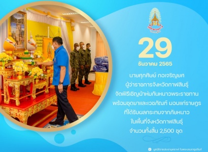 <strong>อ่านเพิ่มเติมเกี่ยวกับ</strong><br>นายศุภศิษย์ กอเจริญยศ ผู้ว่าราชการจังหวัดกาฬสินธุ์ เชิญผ้าห่มกันหนาวพระราชทานมอบแก่ราษฎรที่อาศัยในพื้นที่จังหวัดกาฬสินธุ์ นายศุภศิษย์ กอเจริญยศ ผู้ว่าราชการจังหวัดกาฬสินธุ์ เชิญผ้าห่มกันหนาวพระราชทานมอบแก่ราษฎรที่อาศัยในพื้นที่จังหวัดกาฬสินธุ์