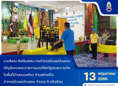 <strong>อ่านเพิ่มเติมเกี่ยวกับ</strong><br>นายสังคม คัดเชียงแสน นายอำเภอเมืองแม่ฮ่องสอน เชิญสิ่งของพระราชทานมอบให้แก่ผู้ประสบวาตภัยในพื้นที่บ้านหนองเขียว ตำบลห้วยโป่ง อำเภอเมืองแม่ฮ่องสอน นายสังคม คัดเชียงแสน นายอำเภอเมืองแม่ฮ่องสอน เชิญสิ่งของพระราชทานมอบให้แก่ผู้ประสบวาตภัยในพื้นที่บ้านหนองเขียว ตำบลห้วยโป่ง อำเภอเมืองแม่ฮ่องสอน